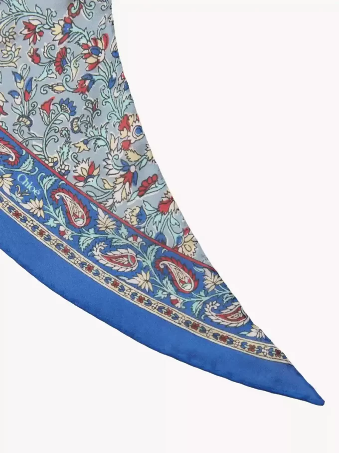 İpek charmeuse Chloé Paisley bandeau atkı İpek charmeuse Chloé Paisley bandeau atkı
