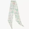 İpek charmeuse Chloé Peonies bandeau atkı