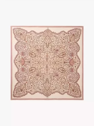 İpek dimi kumaştan yapılmış Chloé Paisley kare eşarp İpek dimi kumaştan yapılmış Chloé Paisley kare eşarp