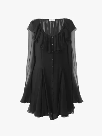 İpek muslin kumaştan kloş mini elbise İpek muslin kumaştan kloş mini elbise