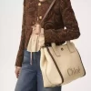 Rafia efektli elyaftan yapılmış Chloé Carry tote çanta Rafia efektli elyaftan yapılmış Chloé Carry tote çanta