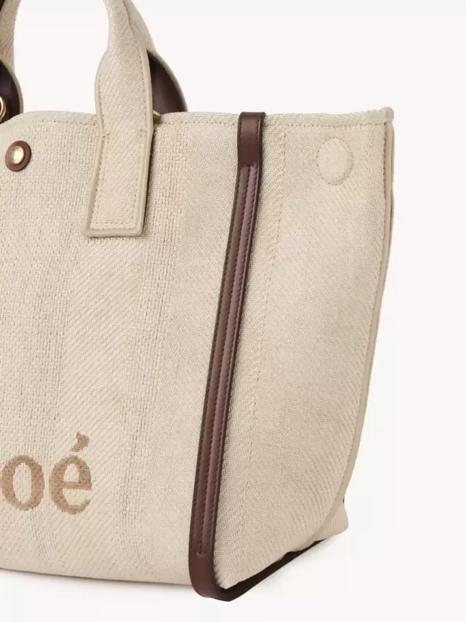 Rafia efektli elyaftan yapılmış Chloé Carry tote çanta Rafia efektli elyaftan yapılmış Chloé Carry tote çanta
