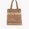 Rafiadan yapılmış Summer Banana tote çanta Rafiadan yapılmış Summer Banana tote çanta