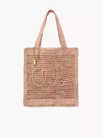 Rafiadan yapılmış Summer Banana tote çanta Rafiadan yapılmış Summer Banana tote çanta