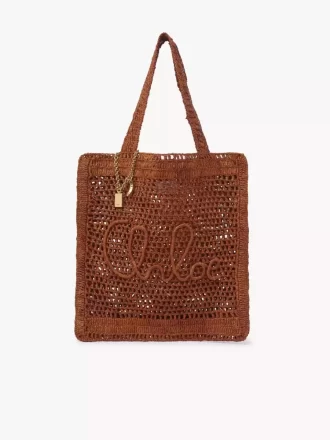 Rafiadan yapılmış Summer Banana tote çanta