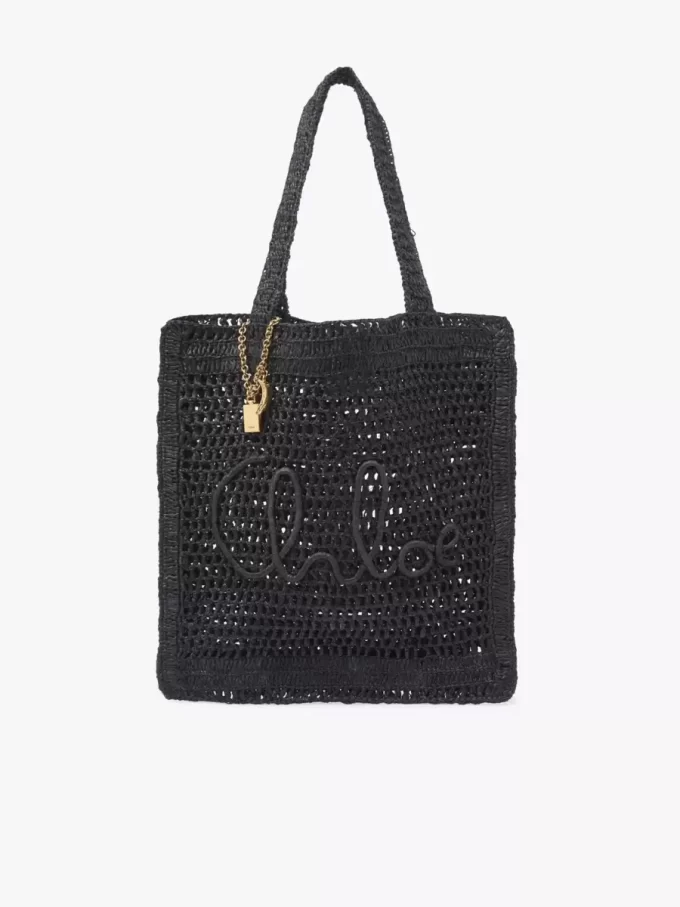 Rafiadan yapılmış Summer Banana tote çanta Rafiadan yapılmış Summer Banana tote çanta