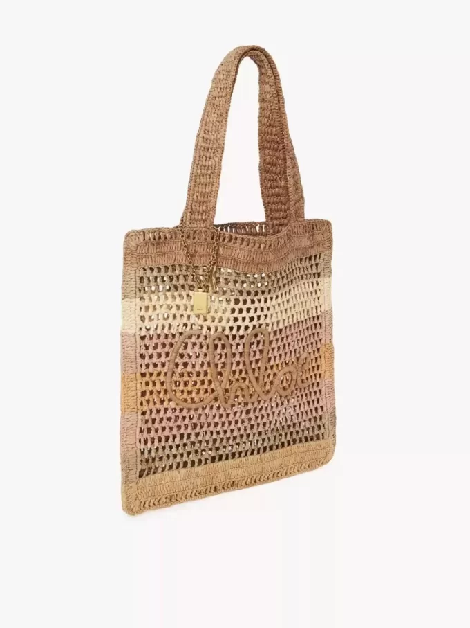 Rafiadan yapılmış Summer Banana tote çanta Rafiadan yapılmış Summer Banana tote çanta