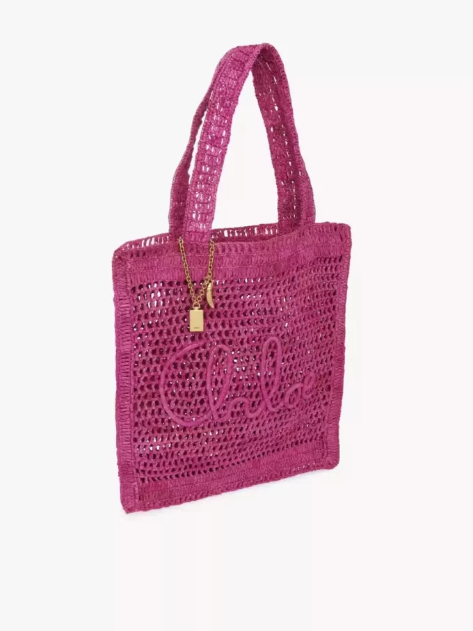 Rafiadan yapılmış Summer Banana tote çanta Rafiadan yapılmış Summer Banana tote çanta