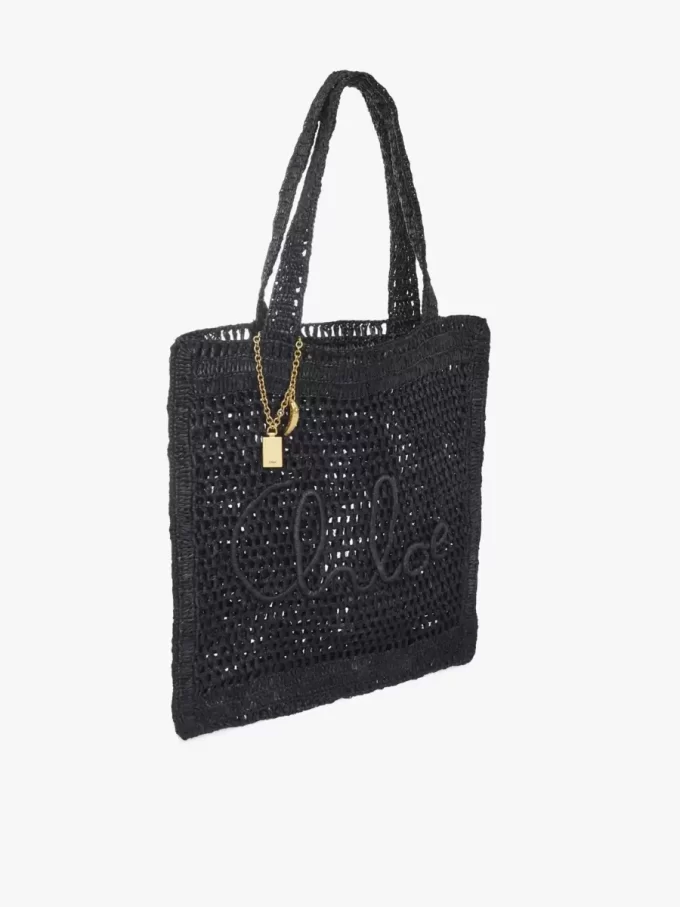 Rafiadan yapılmış Summer Banana tote çanta Rafiadan yapılmış Summer Banana tote çanta