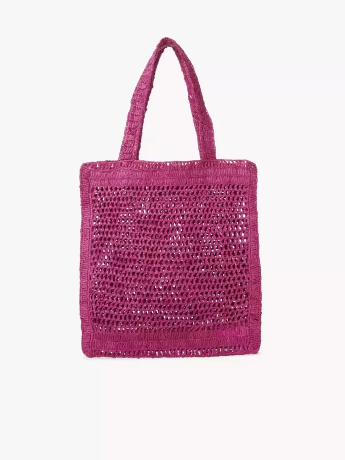 Rafiadan yapılmış Summer Banana tote çanta Rafiadan yapılmış Summer Banana tote çanta