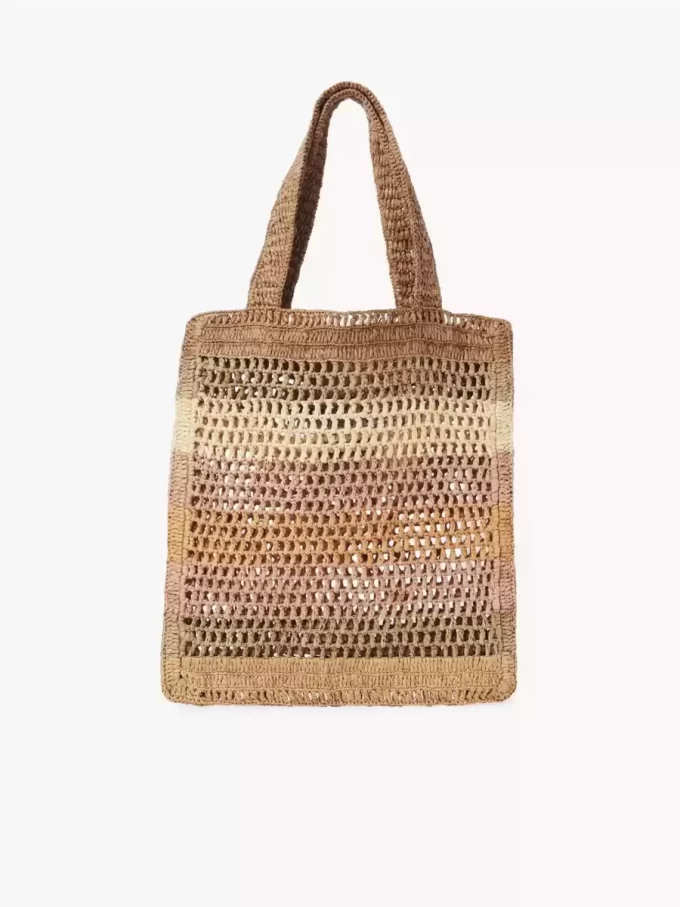 Rafiadan yapılmış Summer Banana tote çanta Rafiadan yapılmış Summer Banana tote çanta