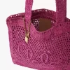 Rafiadan yapılmış Summer Banana tote çanta Rafiadan yapılmış Summer Banana tote çanta
