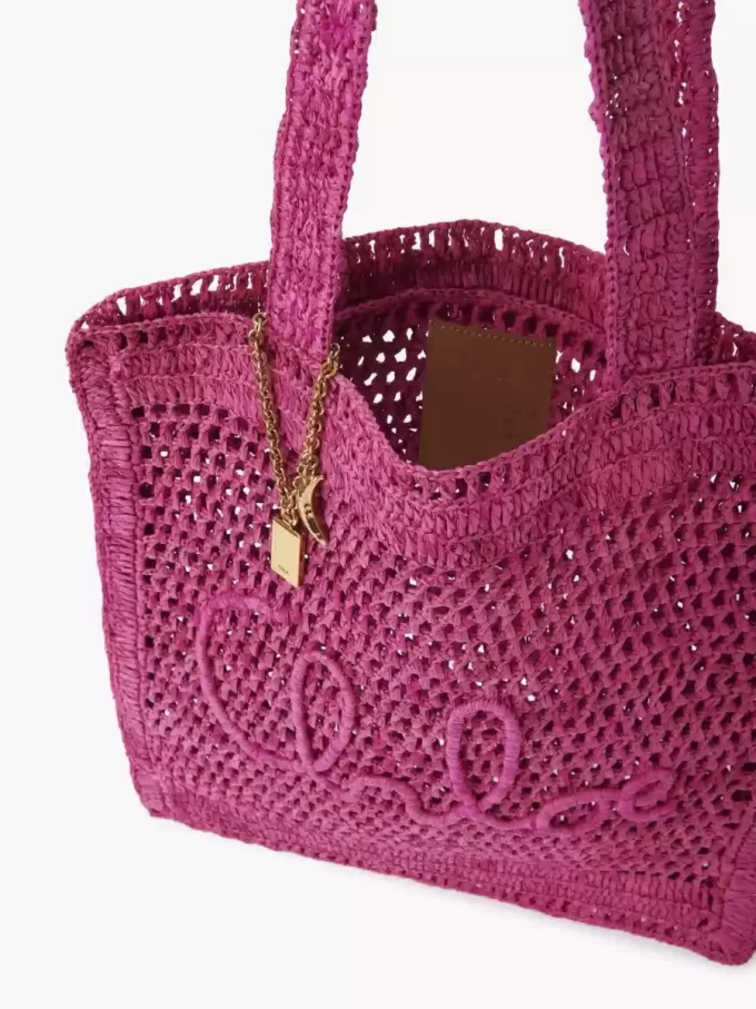 Rafiadan yapılmış Summer Banana tote çanta Rafiadan yapılmış Summer Banana tote çanta