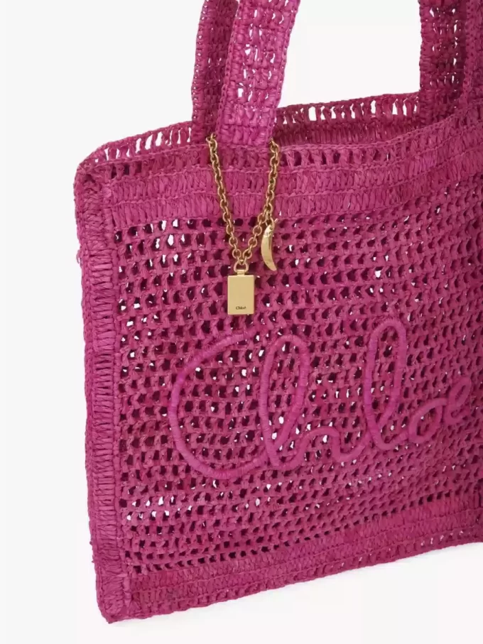 Rafiadan yapılmış Summer Banana tote çanta Rafiadan yapılmış Summer Banana tote çanta