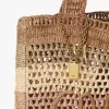 Rafiadan yapılmış Summer Banana tote çanta Rafiadan yapılmış Summer Banana tote çanta