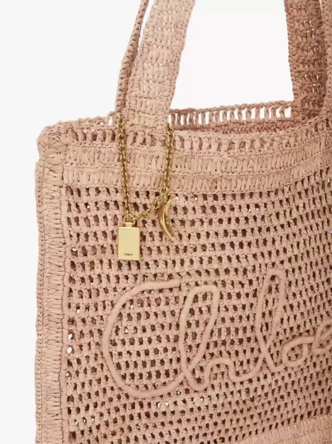 Rafiadan yapılmış Summer Banana tote çanta Rafiadan yapılmış Summer Banana tote çanta