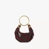 Süet deri ve yılan derisinden yapılmış Mini Bileklik Hobo çanta Süet deri ve yılan derisinden yapılmış Mini Bileklik Hobo çanta