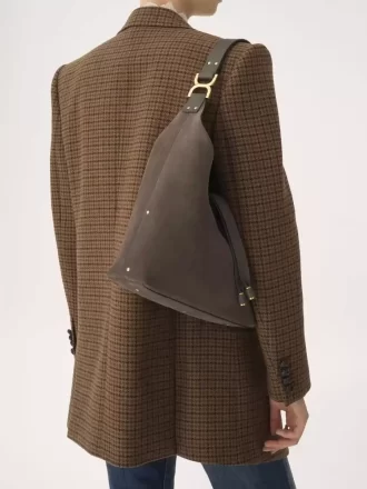 Süet deriden küçük Marcie hobo çanta