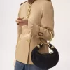 Süet deriden mini bilezikli hobo çanta Süet deriden mini bilezikli hobo çanta