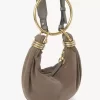 Süet deriden mini bilezikli hobo çanta Süet deriden mini bilezikli hobo çanta