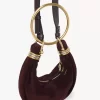 Süet deriden mini bilezikli hobo çanta Süet deriden mini bilezikli hobo çanta