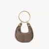 Süet deriden mini bilezikli hobo çanta Süet deriden mini bilezikli hobo çanta