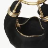Süet deriden mini bilezikli hobo çanta Süet deriden mini bilezikli hobo çanta