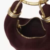 Süet deriden mini bilezikli hobo çanta Süet deriden mini bilezikli hobo çanta