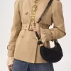 Süet deriden mini bilezikli hobo çanta Süet deriden mini bilezikli hobo çanta