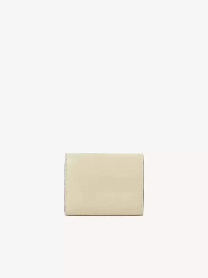 Timsah görünümlü deriden yapılmış küçük Chloé Iconic üç katlı çanta Timsah görünümlü deriden yapılmış küçük Chloé Iconic üç katlı çanta