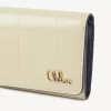 Timsah görünümlü deriden yapılmış küçük Chloé Iconic üç katlı çanta Timsah görünümlü deriden yapılmış küçük Chloé Iconic üç katlı çanta