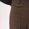 Yün kareli yüksek bel kloş pantolon Yün kareli yüksek bel kloş pantolon