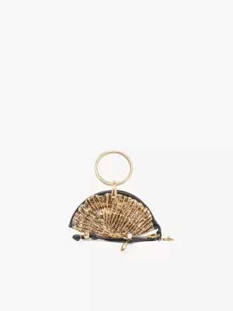 Yumuşak deri ve metalden yapılmış Sea Treasures Shell fermuarlı çanta Yumuşak deri ve metalden yapılmış Sea Treasures Shell fermuarlı çanta